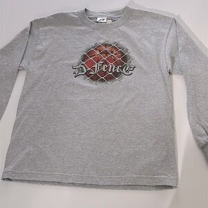 ProSpirit 3-D D-Fence Basketball Graphic Long Sleeve T Shirt Grey Boys Med 8 NWT